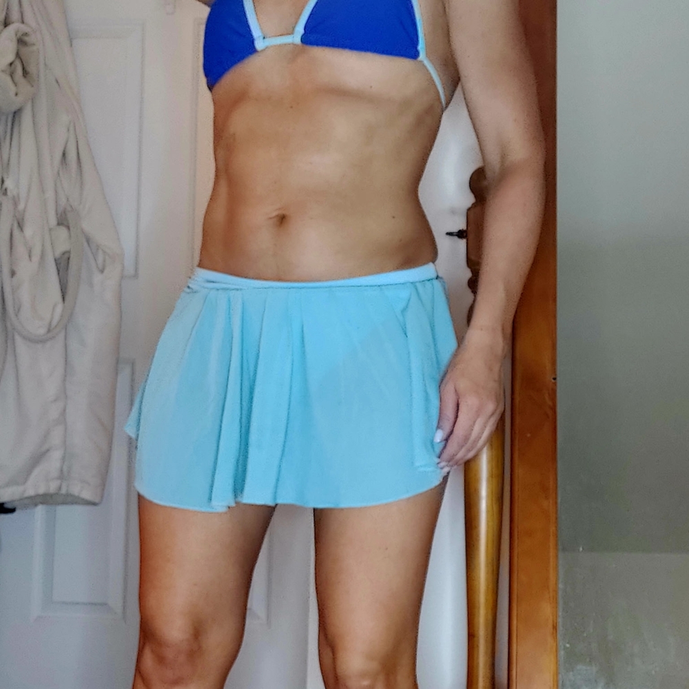 Blue and Light Blue Bikini Set